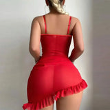 Lace Corset Push Up Bra Women Lingerie Set See-through Nightdress Sexy Bras Splicing Dress Elegant Underwear Pajamas For Female