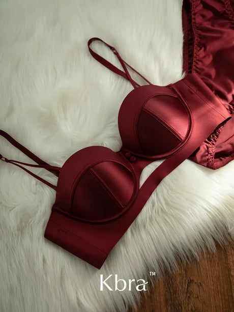 Japanese Anime Set Victoria's Style Half Cup Minimiser & Knickers | Push Up for Small Chest Retro sensual Lingerie Bride Gift