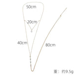 Simple Multilayer Rhinestone Back Chain Necklaces for Women Sexy Metal Shiny Crystal Bikini Waist Chain Body Chain Jewelry Gifts