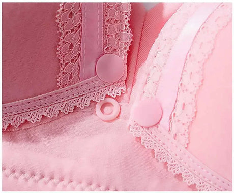 Originality Front Button Brassiere Type Solid Color Pregnancy Lactation Lingerie Skin Friendly Comfort Breathable Plus Size Bra