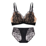 SUJIIN Sexy Wireless Lace Bras for Women Summer Push Up Plunge Deep V Small Chest Bra Lady French Breathable Lingeries MX326
