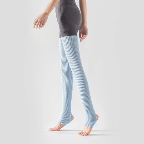Women's Yoga Thigh-high Leg Warmers with Leg Protection, Long Tube Leg Coverings, Foot-stretching Knee-length Socks