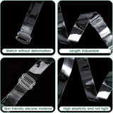 FallSweet 2/4/10/20PCS Adjustable Invisible Clear Bra Straps for Women  Transparent Elastic Shoulder Belt Lingerie Accessories