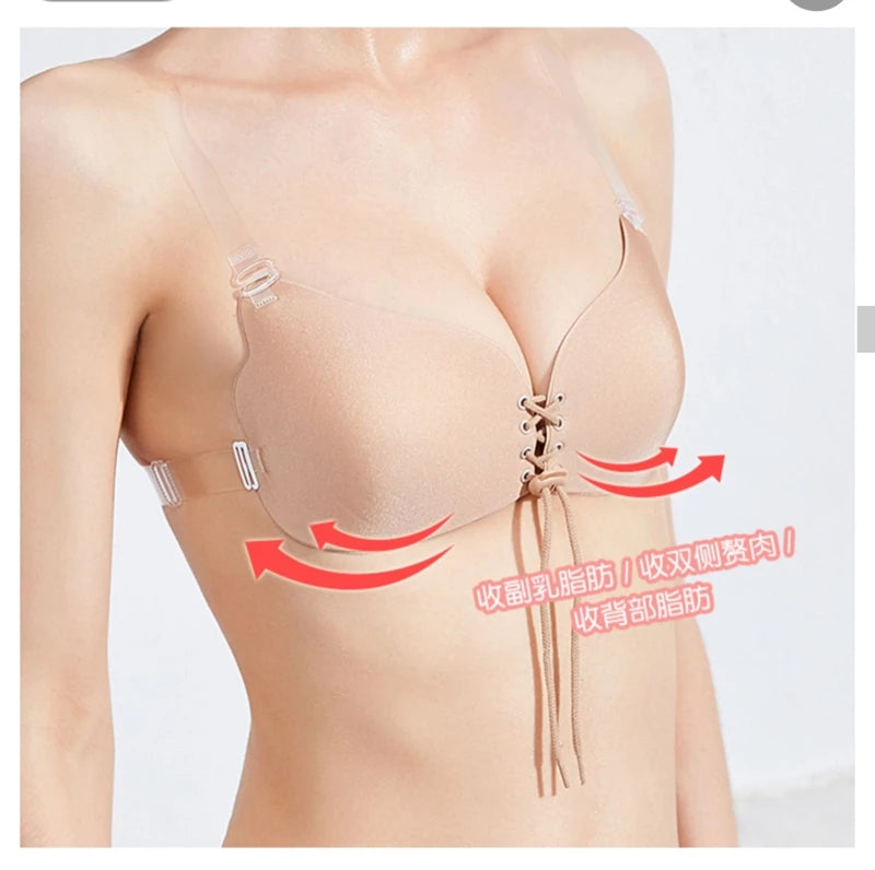Underwear Women Self Adhesive Bras Female Nubra Magic Bra Invisible Push Up Silicone Sticky Fly BH Women Sexy ABCDEF