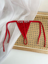 Personalized Custom Rhinestone Letter Name  Low Waist Strap Thong G-String Tanga Underwear Bikini Wife Girlfriend Custom Gift