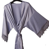 Personalised Sega Floral Wreath Robes Custom Bridal Robe Satin Wedding Bridesmaid Kimono Dressing Gown Bride to be Robe