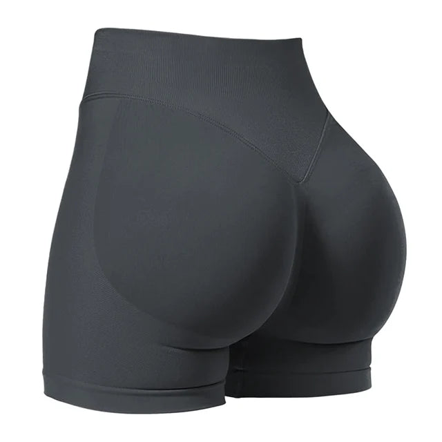 Women Seamless Yoga Leggings Summer Fitness High Waist Gym Shorts Scrunch Shorts Booty High Stretch Running Bike Pants