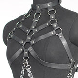 Women Sexy Harness Belt Body Chain Harness Leather Lingerie Bdsm Bondgae Lingerie Gothic Fetish Clothing Festival Rave Outfit
