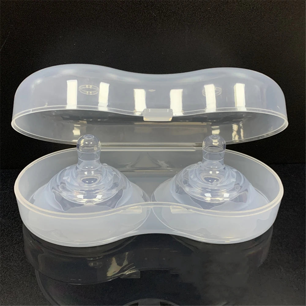 2pcs Silicone Nipple Protectors Breast Milk Feeding Mothers Nipple Shields Protection Cover Breastfeeding Milk Extractor Nipple