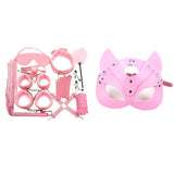 Full Face Mask PU Leather Cat with Binding Straps Set for Couple Sexy Head Cover Product Interest
