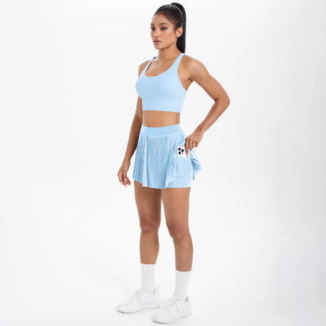 2pcs New Sexy Yoga Set Backless Cross Straps Sports Bra Fashion Breathable Culotte Yoga Shorts With Pocket Gym Women Sports Set