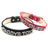 Shiny Glossy PU Leather Custom Name Letters Choker Collar Necklaces Men Women Personalized Cosplay Customized Chocker Jewelry