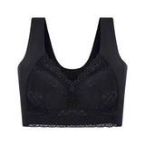 WomenBeautiful Back Bra Large Size Fat Mm Bra Gathered and Traceless Thin Cotton Strapless Underwear Without Steel Ring Vest