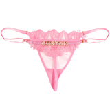 Sexy Customized Name Lace Thong Panties for Women Adjustable Underwear Detachable DIY Letter Personality Valentine's Day Gift