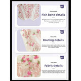 Retro White Mesh Corset Women Gothic Thin Strap Sweetheart Pink Floral Embroidery Waist Shaper Elegant Wear
