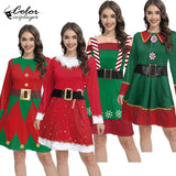 Thicken Christmas Dress Xmas Cloak Princess Cosplay Costume Red Winter Dress Women Long Sleeved Gown Furry Anime Role Outfit