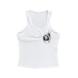Creative Metal Decoration Tank Tops Women Edgy Clothes Y2k Accessories Sleeveless Crop Top Slim Fit Ropa De Mujer Camison Verano