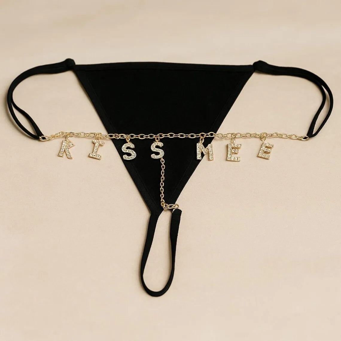 Sexy Custom Chain Thong With Name Letters String Hotwife Gifts Customized Boyfriend's Name Lace Panties Name Personalized String