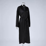 Simulated Silk Lace Splicing Pajamas 2026 Spring New Sexy Nightgown Lace-Up Robe Two-Piece Set Women's Home Wear