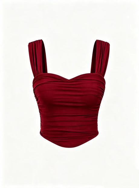 Sexy Tank Women Summer New Tops Solid Backless Streetwear Casual Slim Sleeveless Camisole Fashion Folds Tank Tops Lady Clothing
