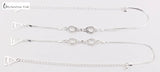 Detachable Rhinestone Metal Bra Strap for Women, Non-Slip Invisible Adjustable Crystal Shoulder Straps,Lingerie Accessories Gift