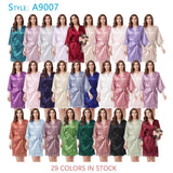 Personalised Sega Floral Wreath Robes Custom Bridal Robe Satin Wedding Bridesmaid Kimono Dressing Gown Bride to be Robe