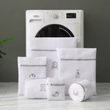 Laundry Bag Sets For Washing Machines Embroidery Fine Mesh Underwear Organizer Basket Clothes Cleaning Protect Anti-deformation