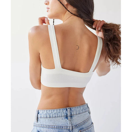 Knitted Cotton Women'S Tube Top Stretchy Ribbed Sleeveless Streetwear Slim White Crop Tops Sexy Summer Tops Cami Femme