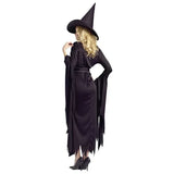 Halloween Witch Costumes for Women Adult Fantasy Black  Dress UP Party  Carnival Performance