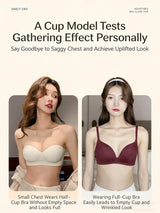 Sexy Seamless Half Cup Push-Up Bra Wire-Free Backless Stick-On Invisible Strapless for Small Breasts Underwear
