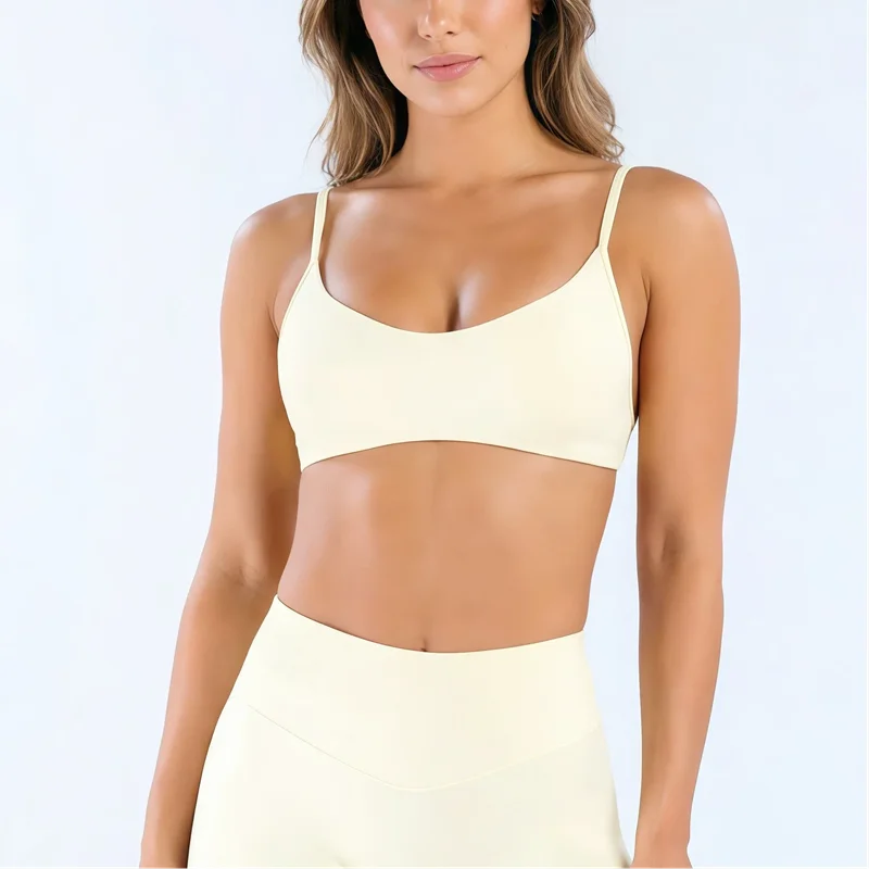HISTELLO Impact Scoop Neck Bra Seamless Women Sports GYM Underwear Sexy Backless Yoga Clothing Naked Feeling Workout Fitness Bra