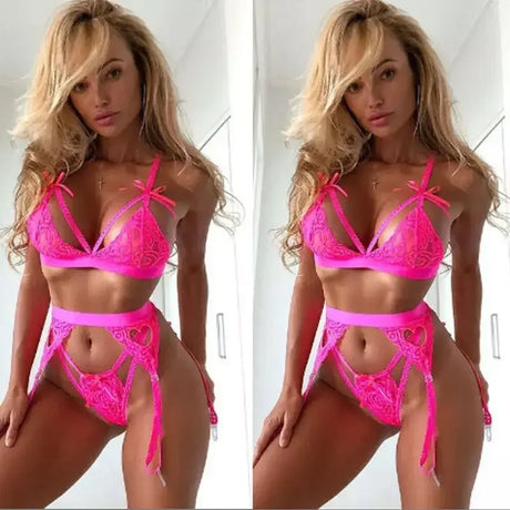 Hot Women Sexy Lingerie Set LaceTransparent Mesh Bra Thongs Underwire Lingerie Underwear Erotic Intimate Babydolls Underwear