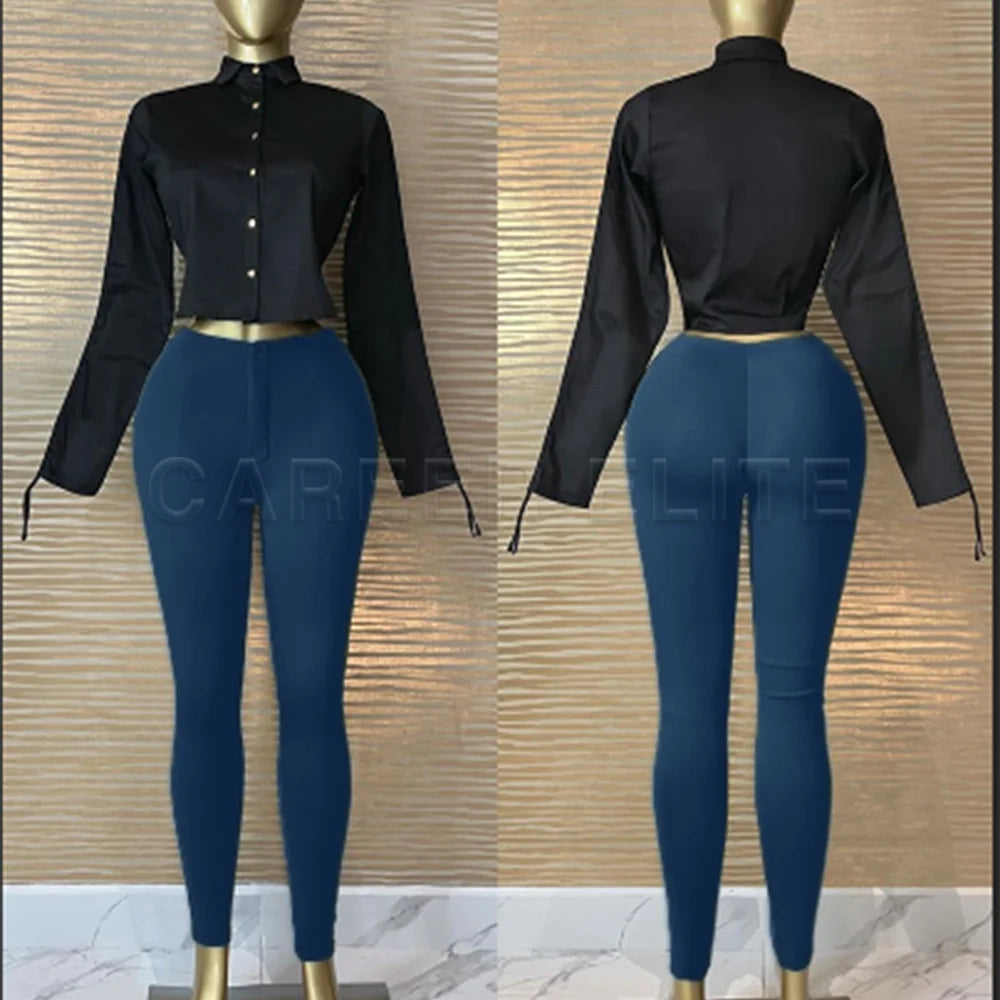 Women's Pants High Waist Skinny Leggings Pant Fashion Sexy Trousers Ankle-Length Stretchy Fitness Push Up Streetwear Clothing