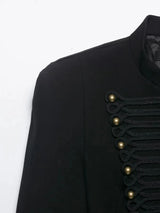 Women Vintage Slim Jacket Spring Women Trends Elegant Napoleon Jackets Ladies High Street Chic Shoulder Padded Blazer