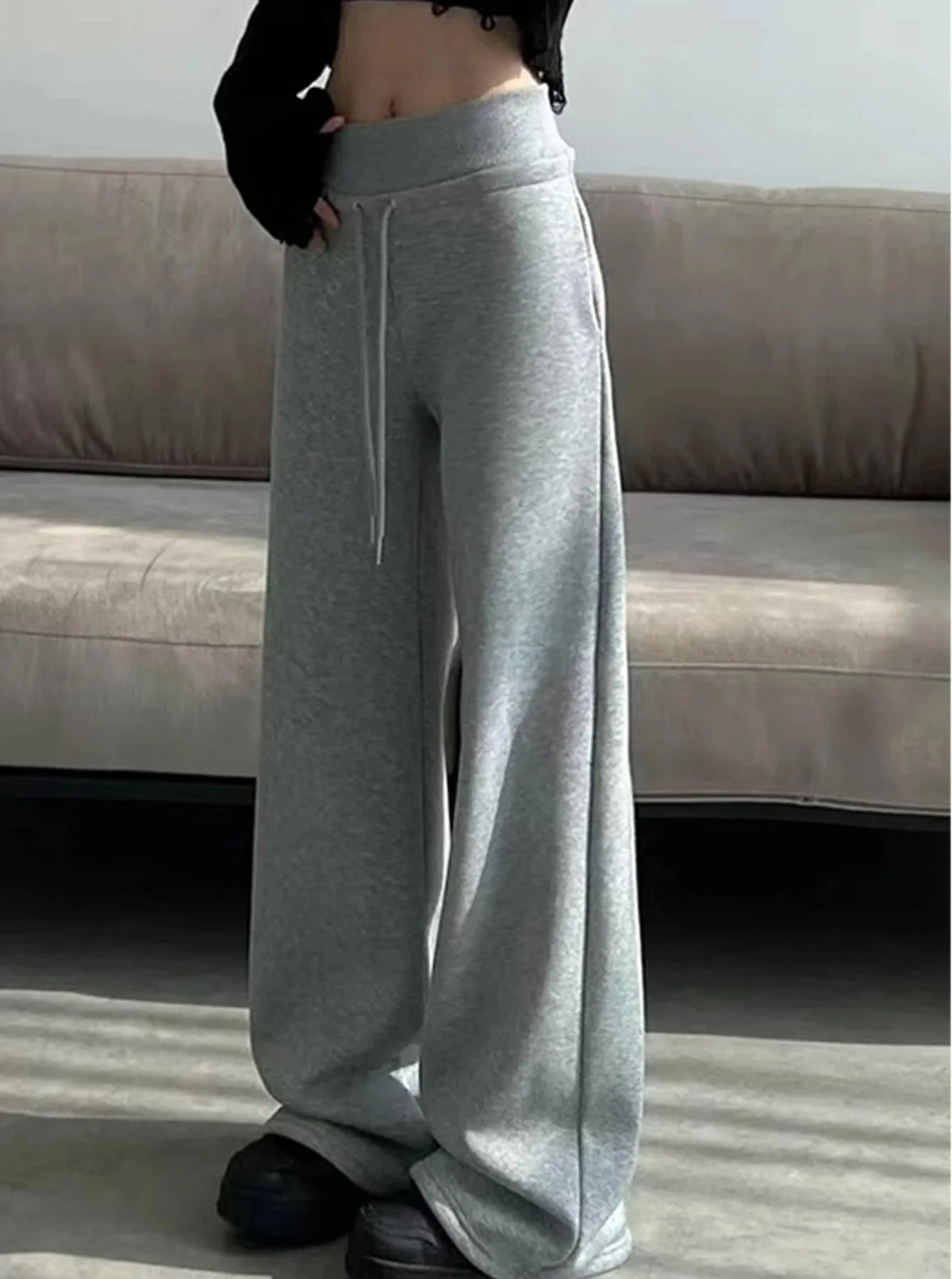 Elegant Women's Pants Palazzo Flared Wide Killer High Waist OL Ladies Career Long Trousers