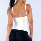 HISTELLO Impact Scoop Neck Top Women Seamless Yoga Tank Top Thin Strap Open Back High Stretch Slim Fit Gym Workout Fitness Wear