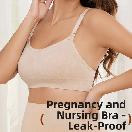 Comfortable Nursing Bras Without Steel Rings Soft Breastfeeding Underwear Anti Sagging 3D Support Seamless Maternity Bra Women