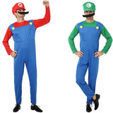 Game Luigi Brothers Uniform Set Cosplay Costumes Funny Anime Adult Men Jumpsuit Woman Dress Halloween Costume