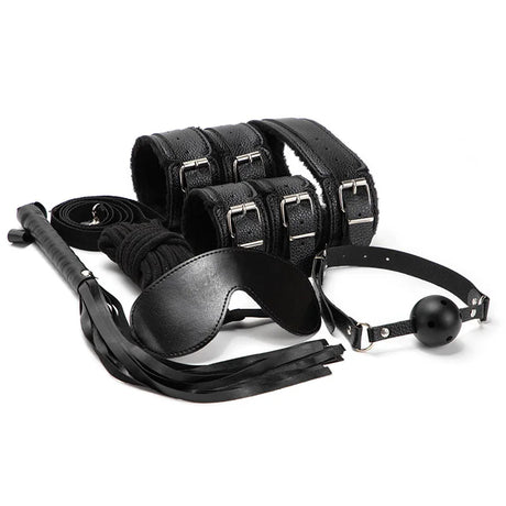 7Pcs Bondage Adult Toy Set, Blindfold & Gag Restraint Kit for Couples