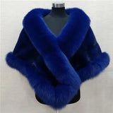 White Fur Shawl Women's  Jacket  Autumn Winter Faux Mink Fox Fur Dress Cheongsam Cloak Coats New 2026 Thicken Warm Short Outwear