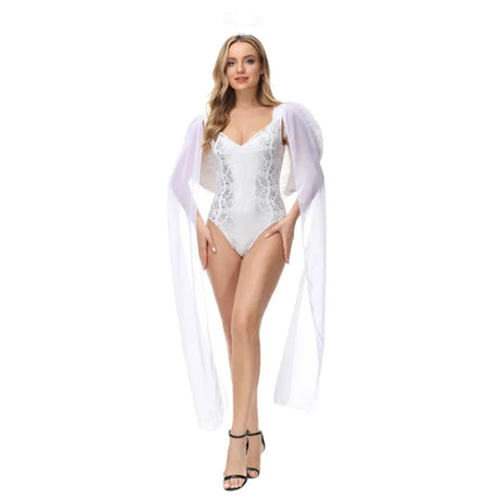 Sexy White Angel Cleopatra Halloween Costume 520 Valentine's Day Performance Dress