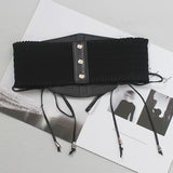 Ladies's Retro corset Belts Pin Buckle Elastic Lace