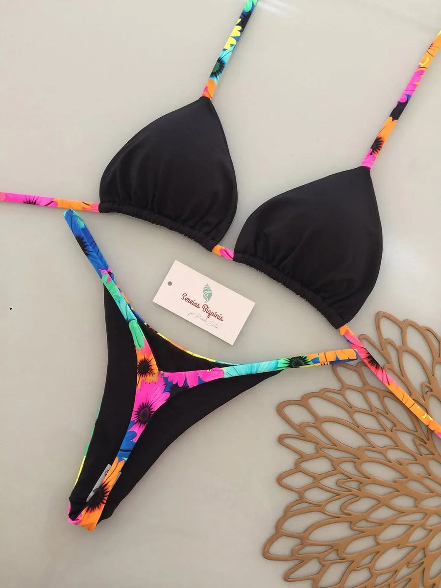 Micro Bikinis Women Swimsuit New Sexy Swimwear Halter Bikini Set Brazilian Biquini Female Thong Beachwear Party Wear