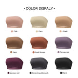 Hot Sale Seven Colors One Piece Women Seamless Strapless Bra Wireless Non-pad Bra Anti-skidding Ice Silk Traceless Strapless Bra