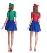 Game Luigi Brothers Uniform Set Cosplay Costumes Funny Anime Adult Men Jumpsuit Woman Dress Halloween Costume