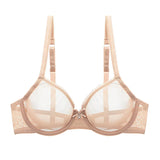 Transparent Bra Fully Sheer Mesh Bra Ultra-thin See-through Soft Underwire Bra Breathable Ultra-thin Beauty Back Sexy Bra