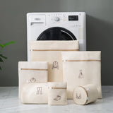 Laundry Bag Sets For Washing Machines Embroidery Fine Mesh Underwear Organizer Basket Clothes Cleaning Protect Anti-deformation