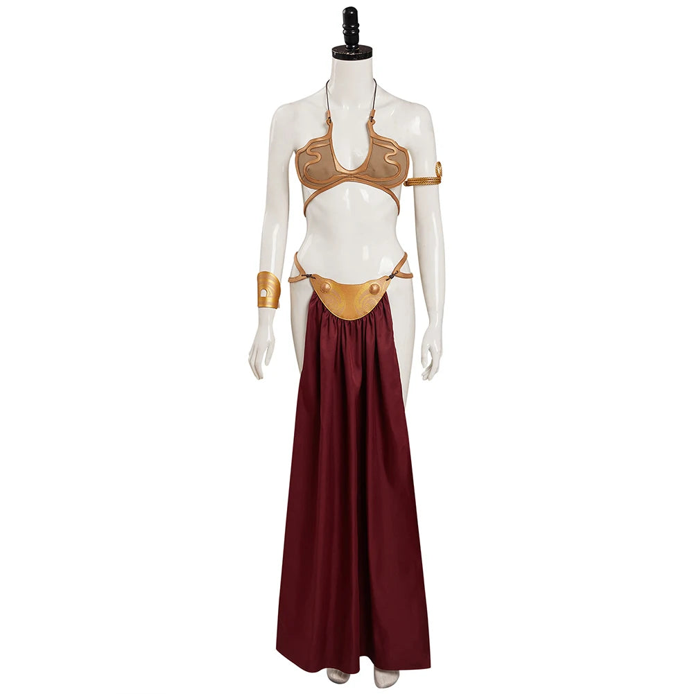 Leia Bikini Cosplay Slave Sexy Lingerie Costume Movie Space Battle Disguise Outfits Women Hand Props Halloween Fantasia Suits