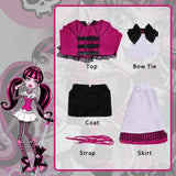 Women's Corset Dress Draculaura Cosplay Costume Women Sexy Corset Lolita Short Dress Suit Gothic Punk Dress Halloween Clothes