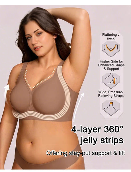 Push-Up Lifting Wireless Bra, Women's Comfortable Seamless Underwear,Soft Breathable Skin-Friendly,No Steel Ring,Ideal for Daily